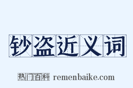 钞盗近义词是什么意思的图片